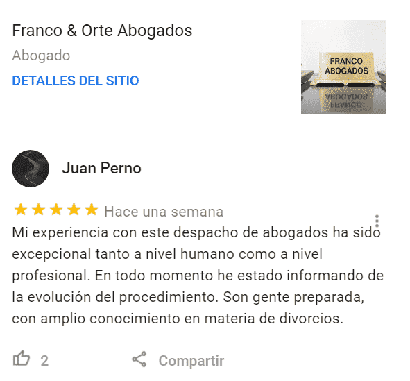 FOA_Divorcio_Google_Review_Juan-min Reseña Franco & Orte Abogados Juan Perno